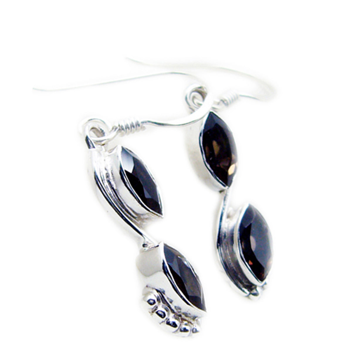 Ha eun Brown Dainty multiple Dangle Earring