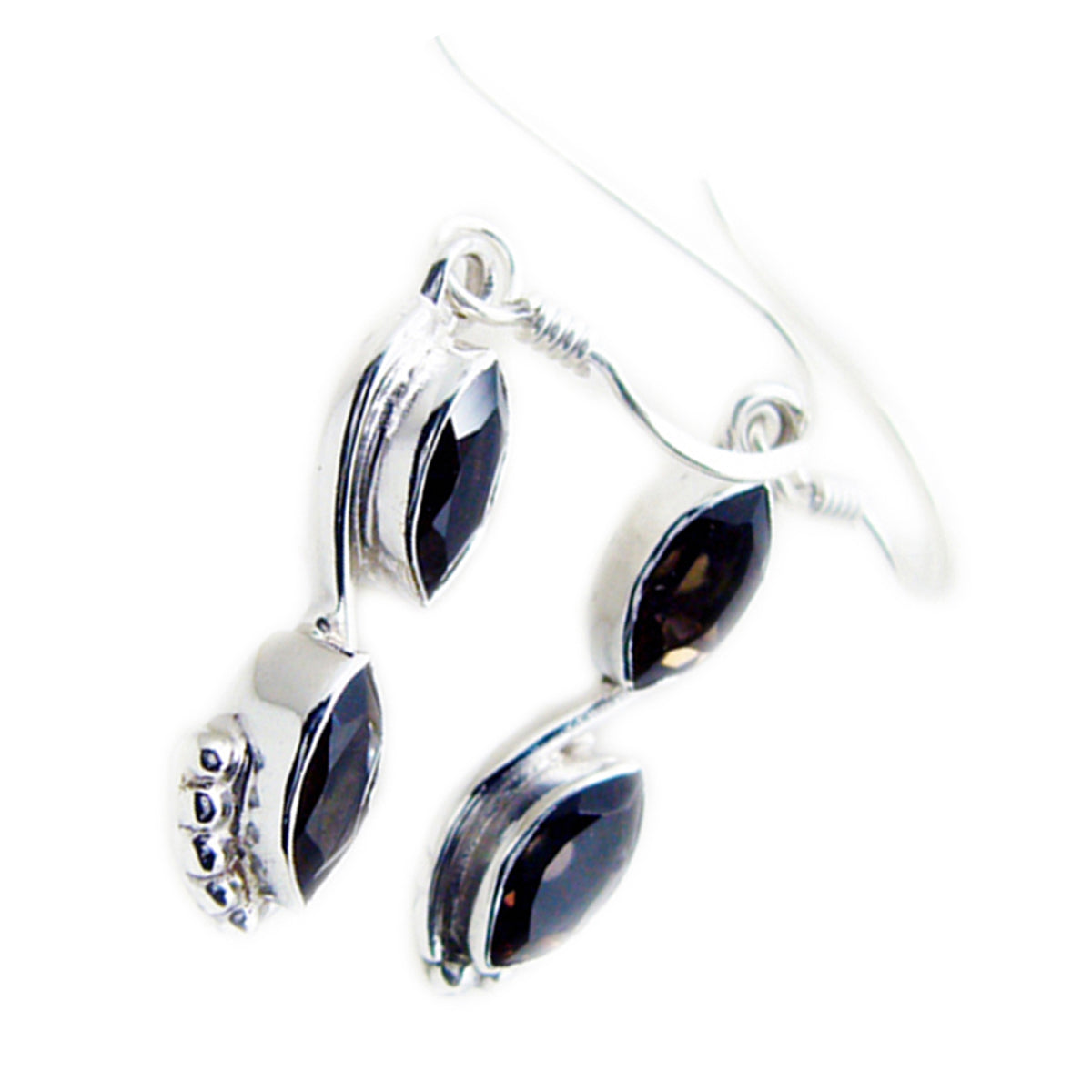 Ha eun Brown Dainty multiple Dangle Earring