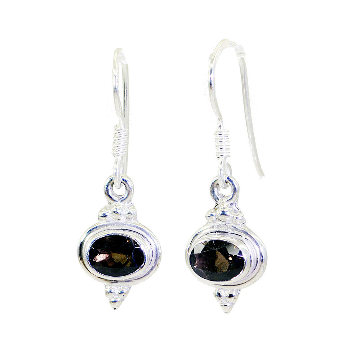 Naomi Brown Delicate multiple Dangle Earring Smoky Quartz Brown Dangle