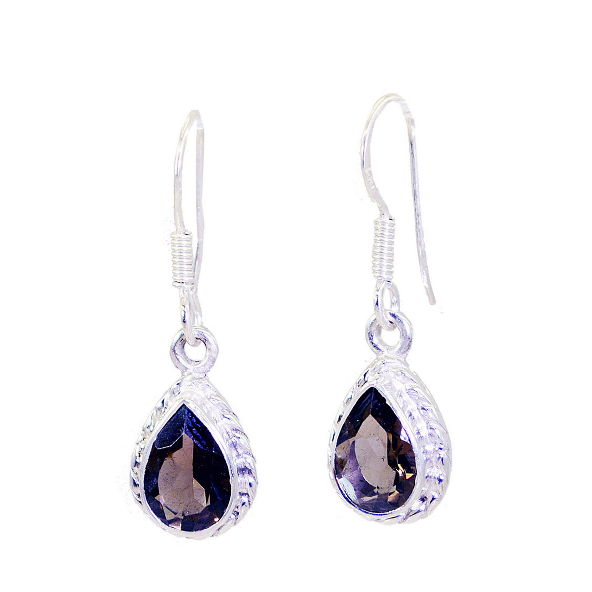 Nari Brown Dainty multiple Dangle Earring Smoky Quartz Brown Dangle
