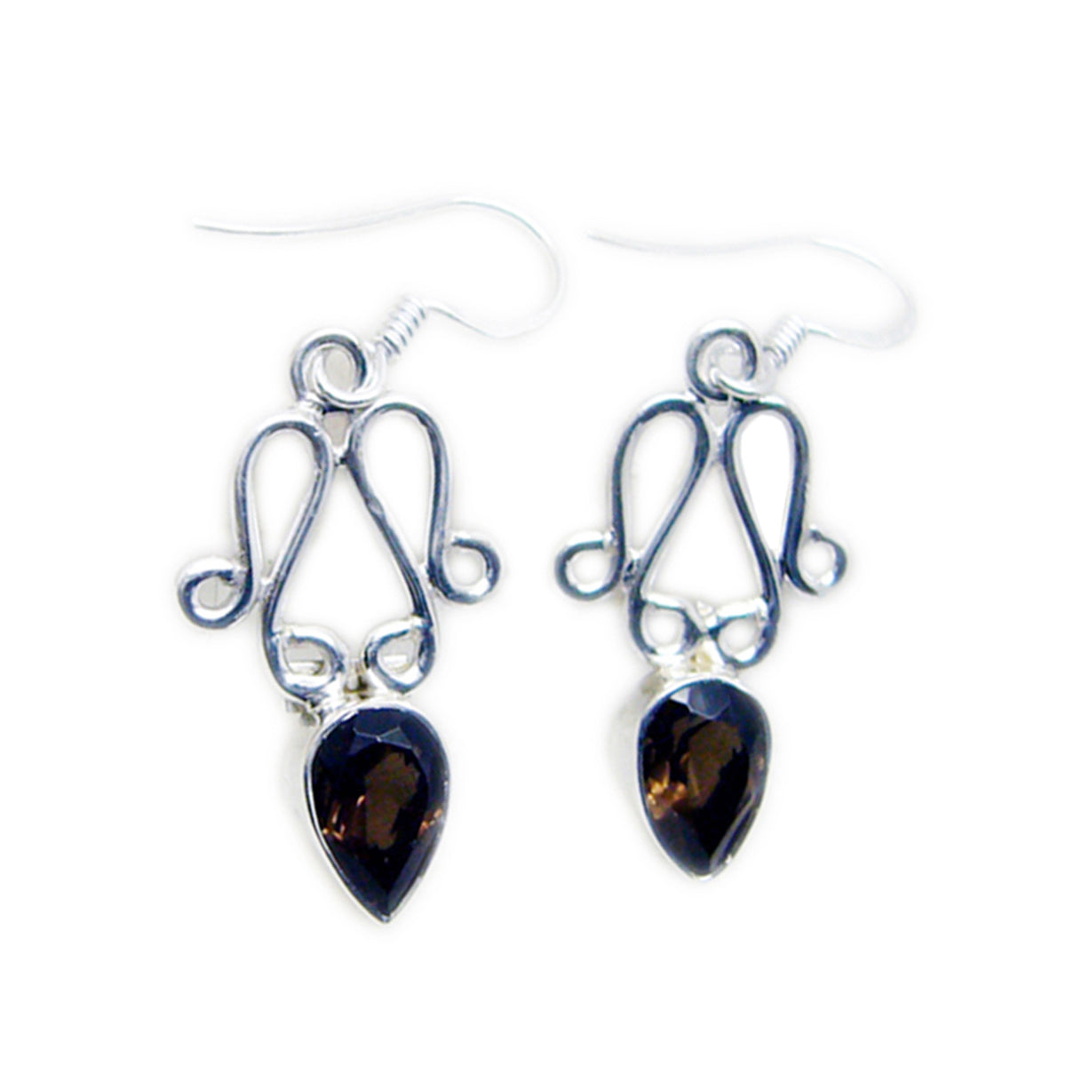 Sakura Brown Delicate multiple Dangle Earring Smoky Quartz Brown Dangle