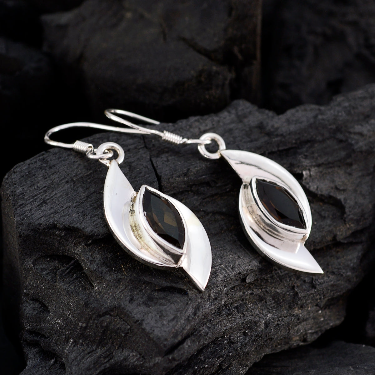 Yan Brown Dainty Solitaire Dangle Earring