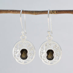 Ying Brown Classic Solitaire Dangle Earring