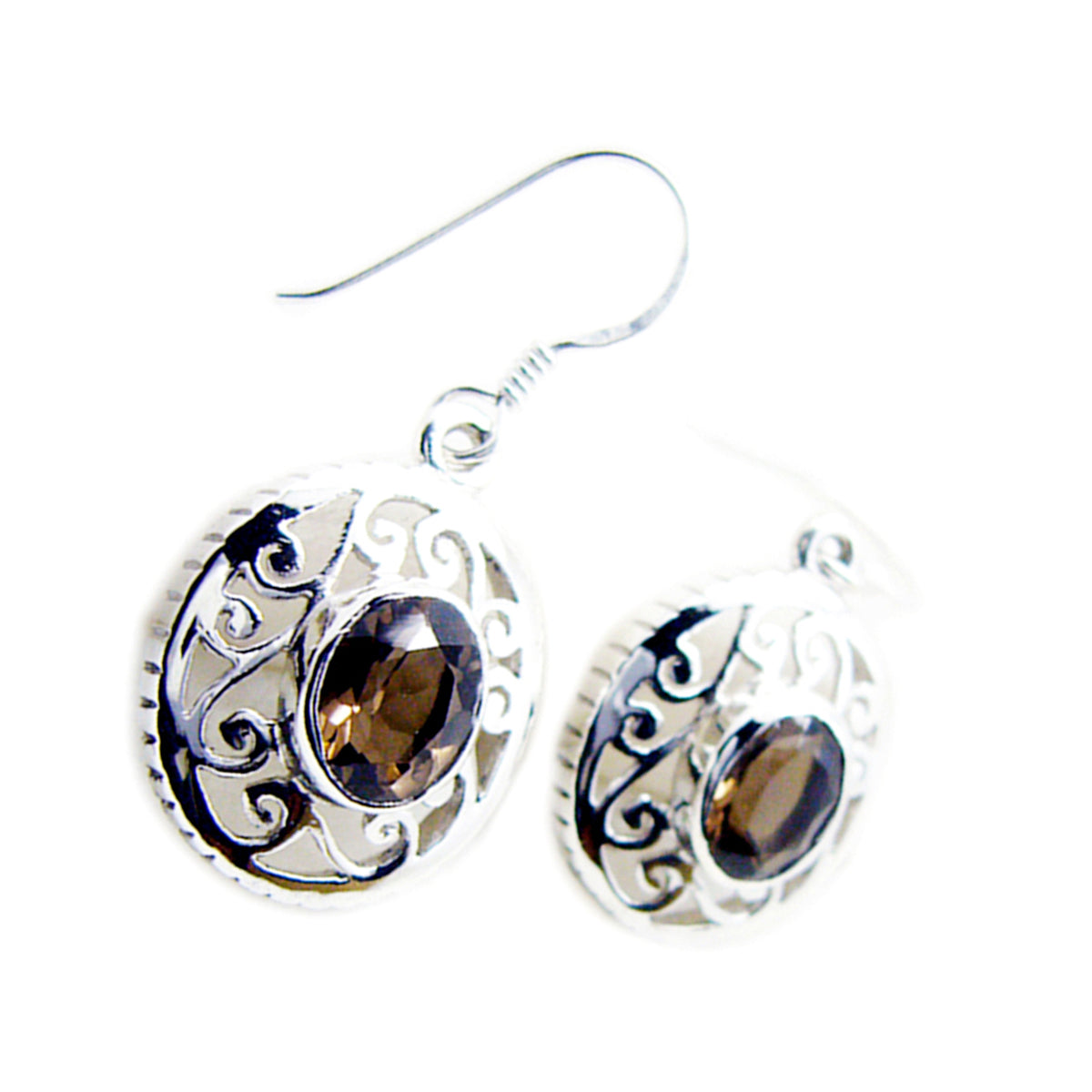 Ying Brown Classic Solitaire Dangle Earring