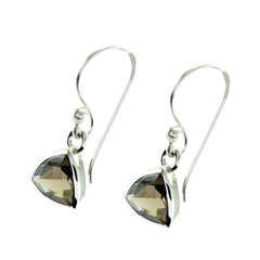 Yuki Brown Elegant Solitaire Dangle Earring