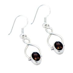 Yuna Brown Elegant Solitaire Dangle Earring