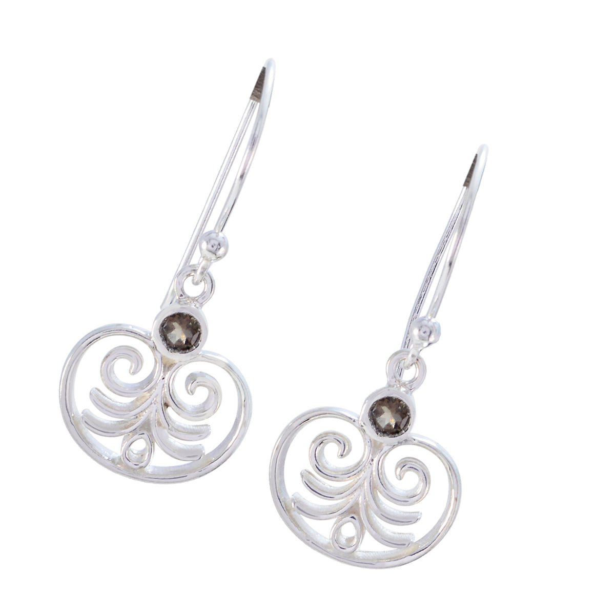 Alejandra Brown Delicate Solitaire Dangle Earring