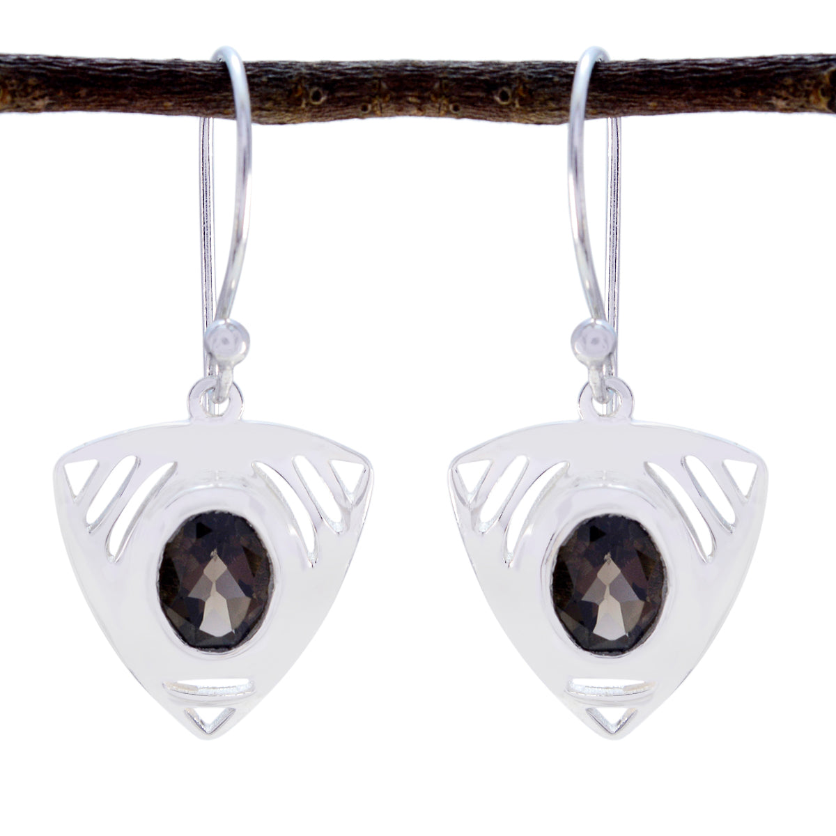 Ana Brown Tiny Solitaire Dangle Earring