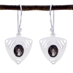 Ana Brown Tiny Solitaire Dangle Earring