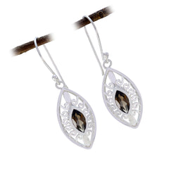 Ángeles Brown Featherlight Solitaire Dangle Earring