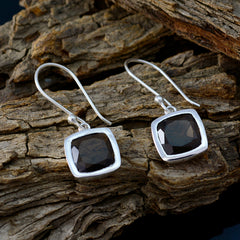 Bruna Brown Dainty Solitaire Dangle Earring