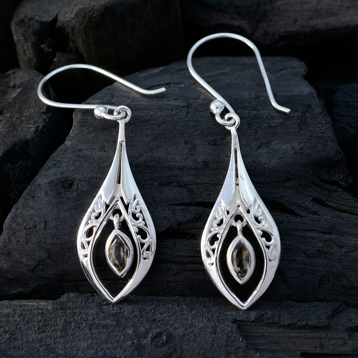 Camila Brown Dainty Solitaire Dangle Earring