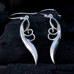 Cecilia Brown Delicate Solitaire Dangle Earring