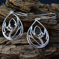 Constanza Brown Dainty Solitaire Dangle Earring