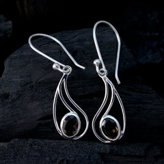 Dayana Brown Elegant Solitaire Dangle Earring