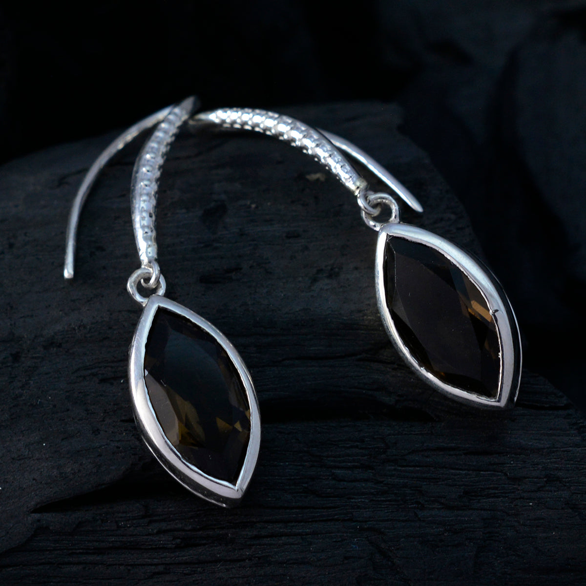 Fernanda Brown Delicate Solitaire Dangle Earring