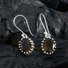 Gabriela Brown Tiny Solitaire Dangle Earring