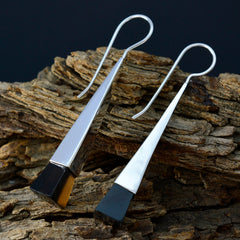 Emi Brown Classic Solitaire Dangle Earring