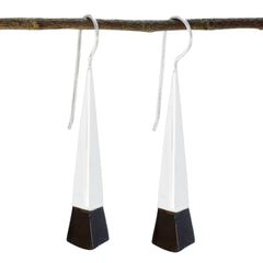 Emi Brown Classic Solitaire Dangle Earring Smoky Quartz Brown Dangle