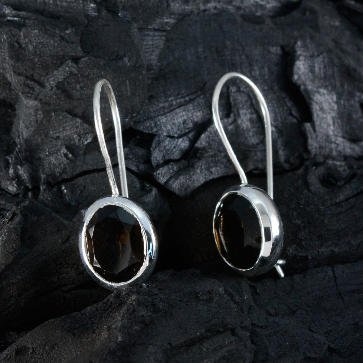 Isadora Brown Delicate Solitaire Dangle Earring