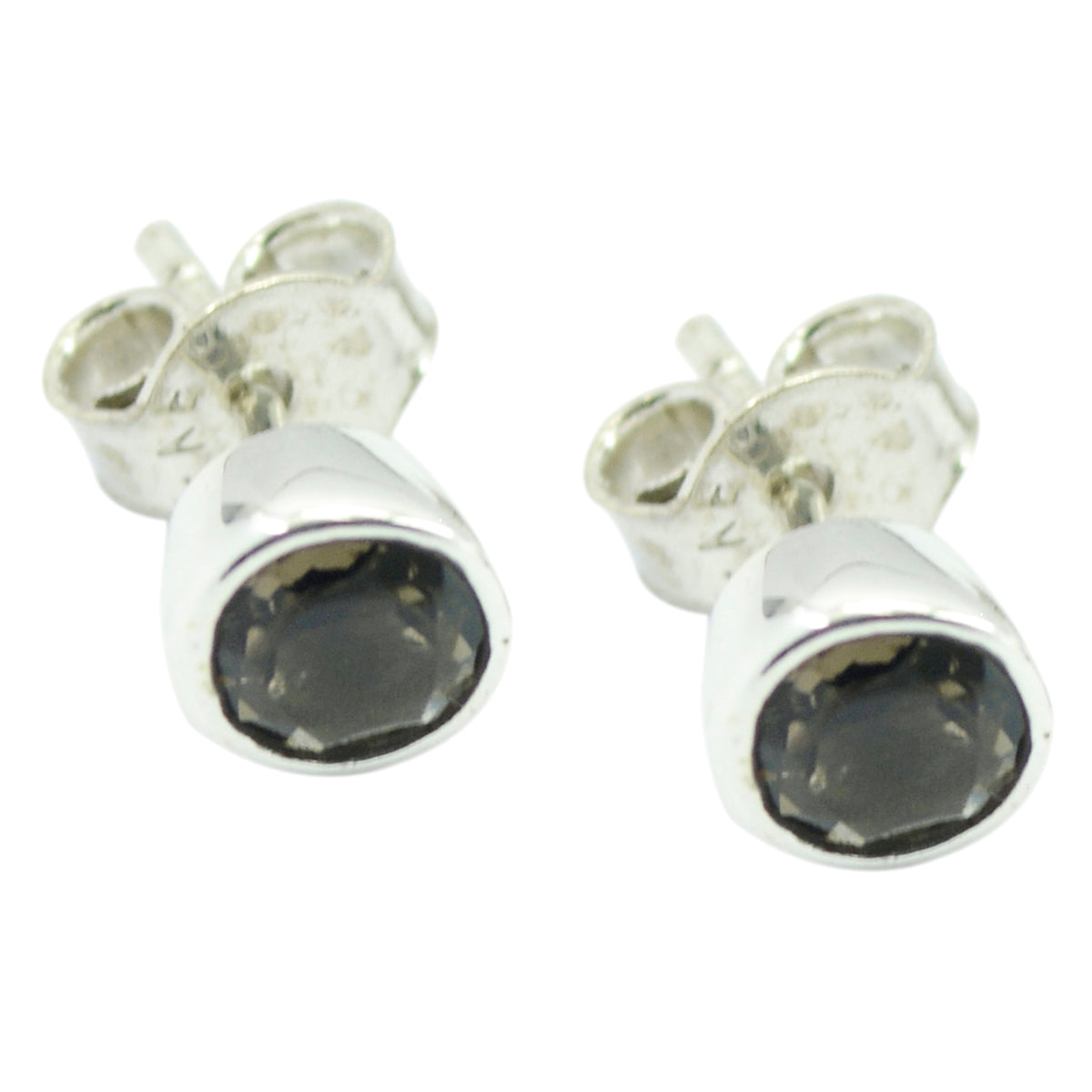 Soo jin Brown Elegant Solitaire Stud Earring