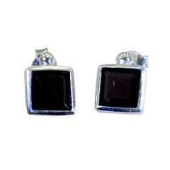 Julieta Brown Delicate Solitaire Stud Earring Smoky Quartz Brown Stud