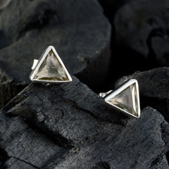 Lourdes Brown Elegant Solitaire Stud Earring