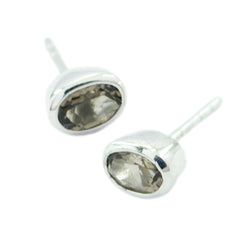 Mariana Brown Elegant Solitaire Stud Earring