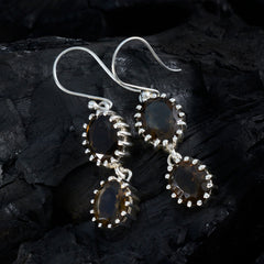 Lili Brown Versatile Toi et Moi Dangle Earring