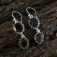 Lili Brown Versatile Toi et Moi Dangle Earring