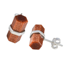 Soo jin Brown Dainty Solitaire Stud Earring