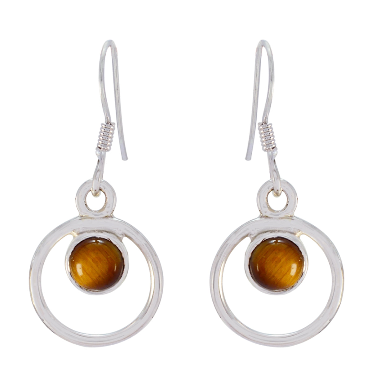 Sara Brown Elegant multiple Dangle Earring Tiger Eye Brown Dangle