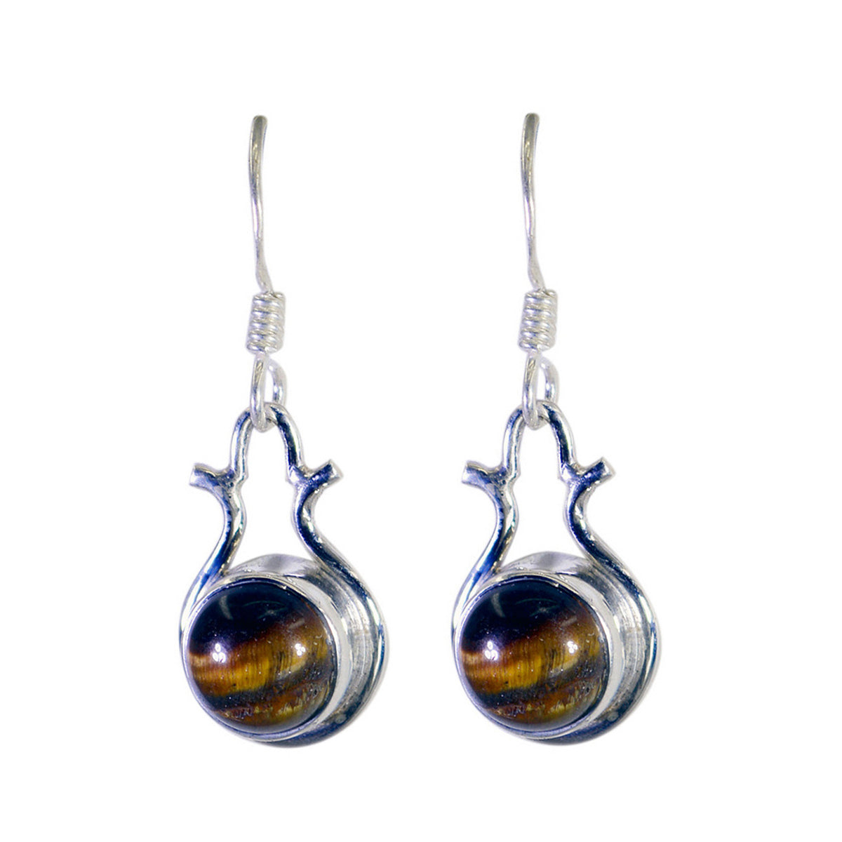 Sofía Brown Delicate multiple Dangle Earring Tiger Eye Brown Dangle