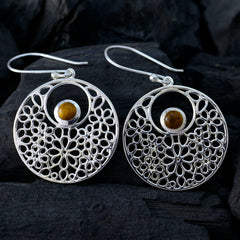 Agnes Brown Mid weight Solitaire Dangle Earring