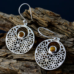 Agnes Brown Mid weight Solitaire Dangle Earring