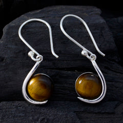 Aisha Brown Slim Solitaire Dangle Earring