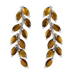 Patricia Brown Edgy multiple Stud Earring Tiger Eye Brown Stud