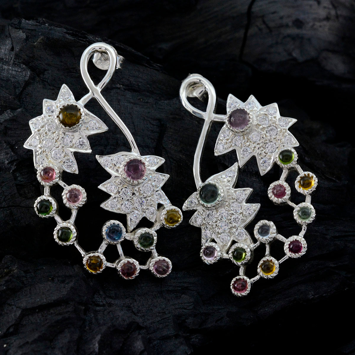 Meera multicolor Statement multiple Dangle Earring