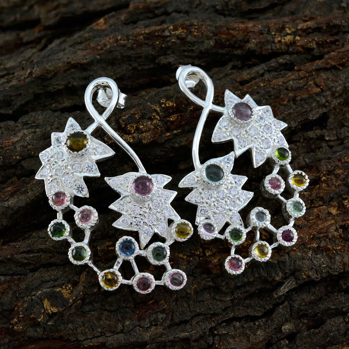 Meera multicolor Statement multiple Dangle Earring