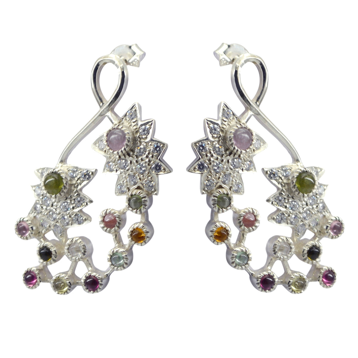 Meera multicolor Statement multiple Dangle Earring