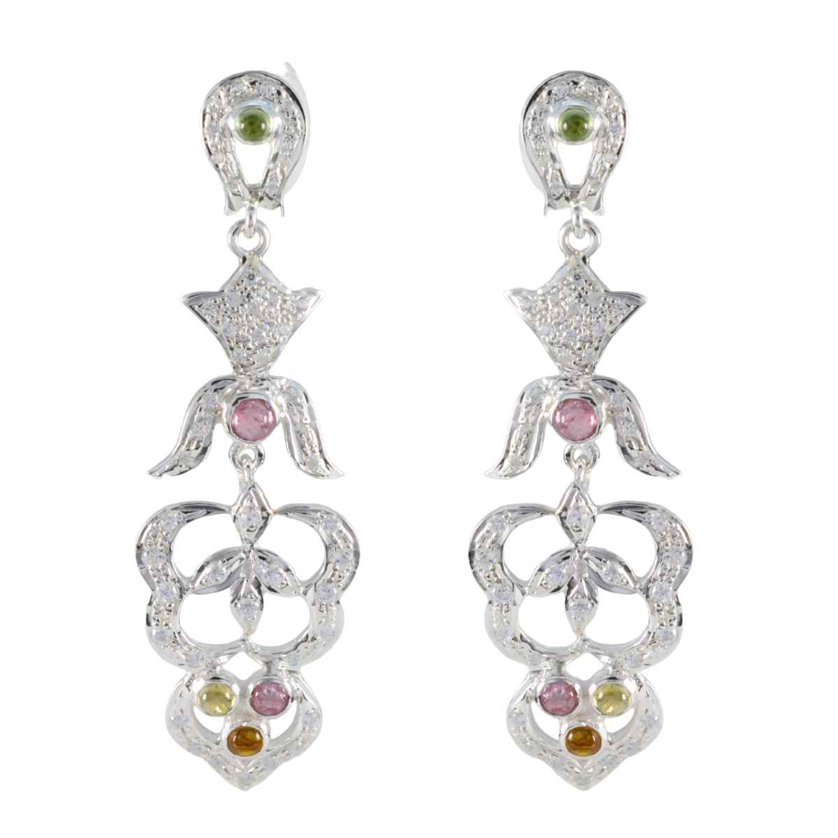 Natcha multicolor Edgy multiple Stud Earring Tourmaline multicolor Stud