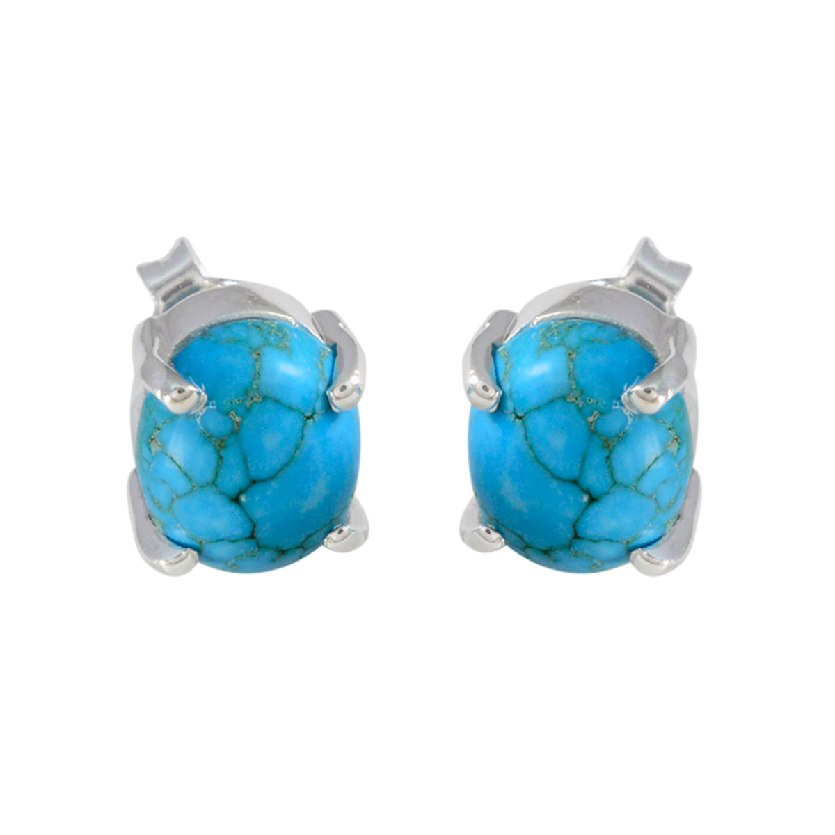 Rebeca multicolor Dainty Solitaire Stud Earring Turquoise multicolor Stud