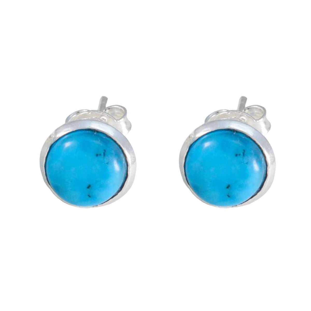 Cecilia multicolor Whisper thin Solitaire Stud Earring Turquoise multicolor Stud