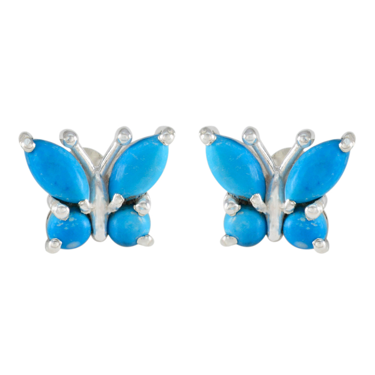 Isabel multicolor Whisper thin quarter Stud Earring Turquoise multicolor Stud
