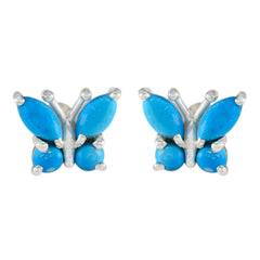 Isabel multicolor Whisper thin quarter Stud Earring Turquoise multicolor Stud