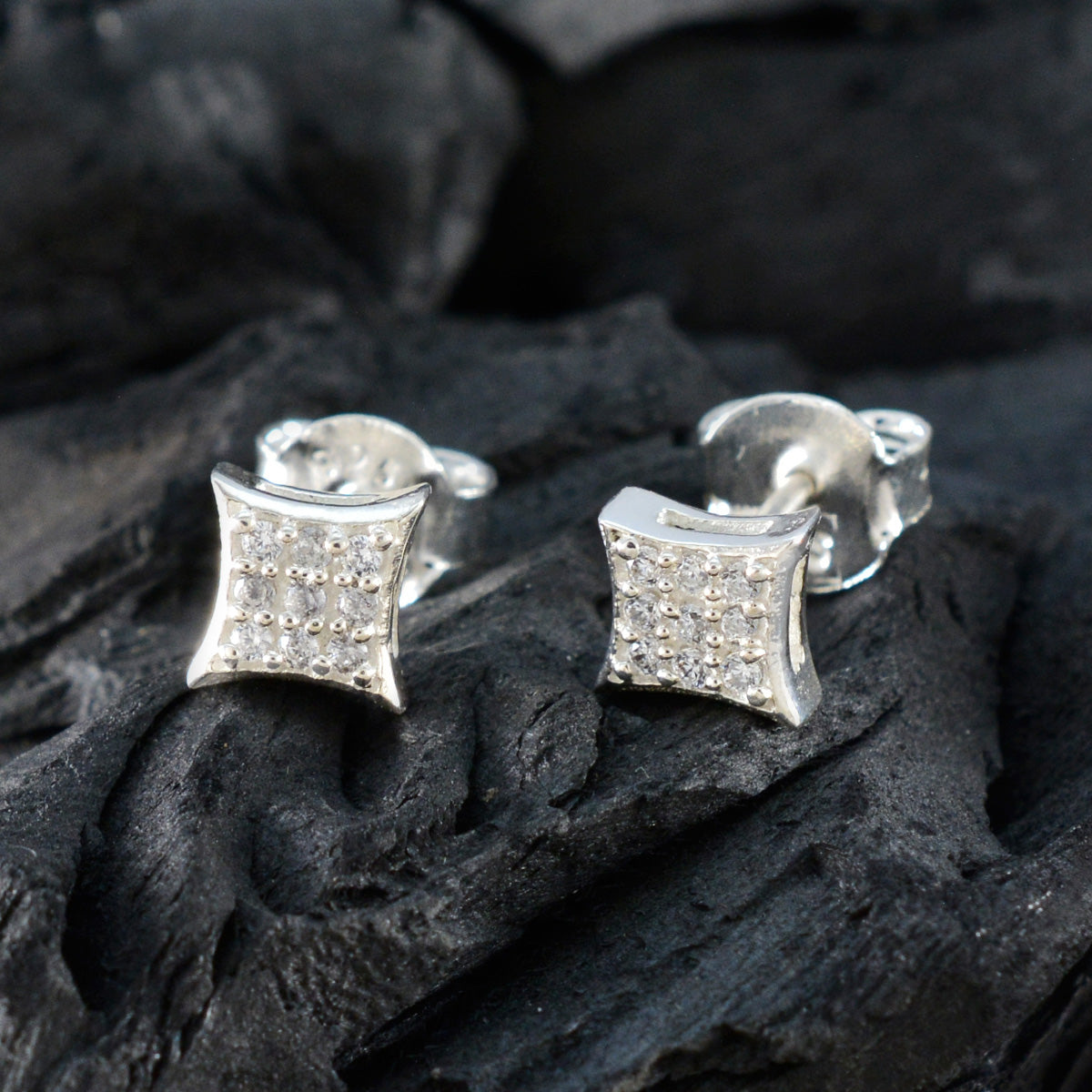Lucia White Elegant multiple Stud Earring