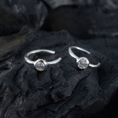 Nova White Elegant Solitaire Dangle Earring