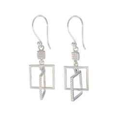 Agustina White Featherlight multiple Dangle Earring Cubic Zirconia White Dangle