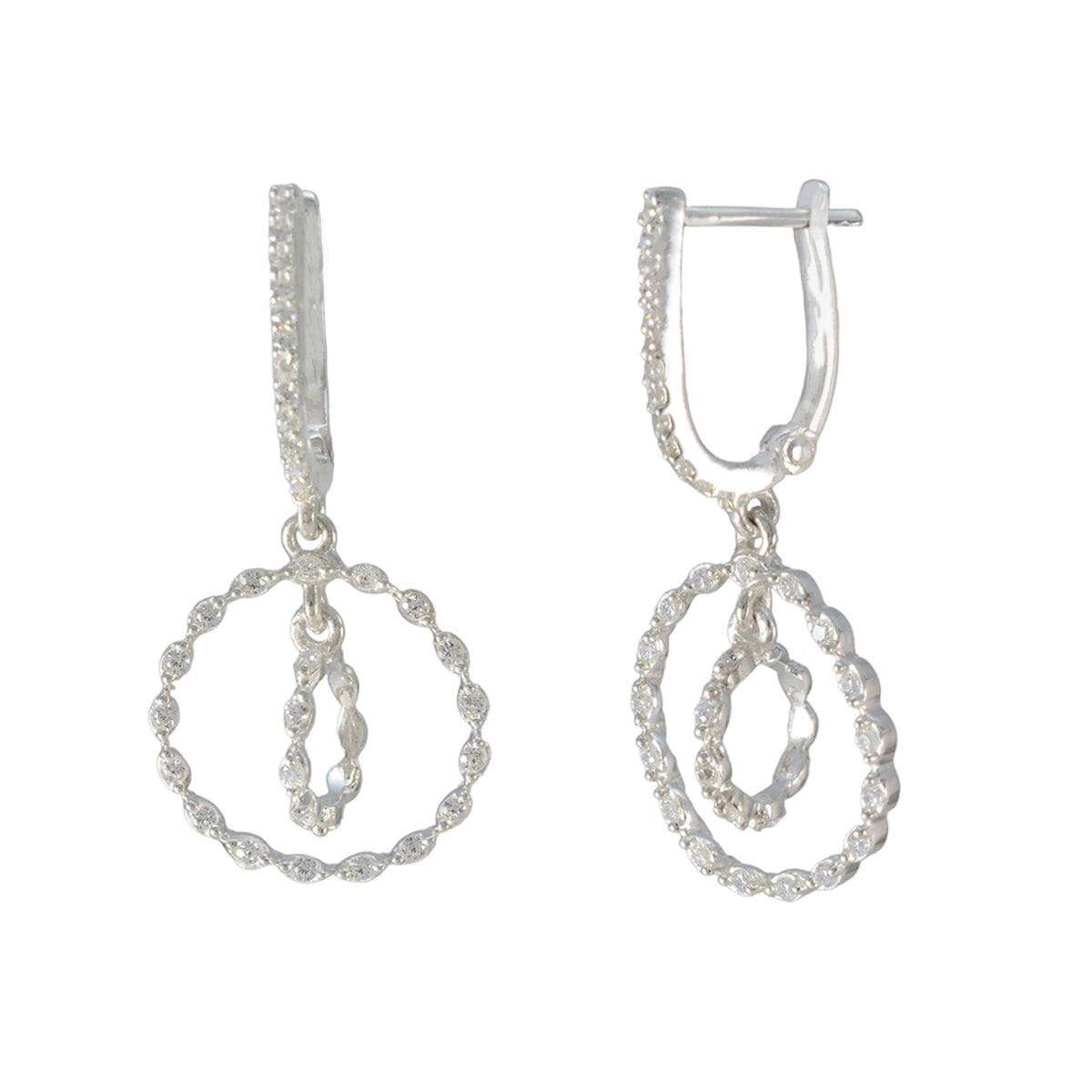 Amanda White Delicate multiple Stud Earring Cubic Zirconia White Stud