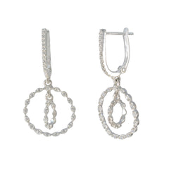 Amanda White Delicate multiple Stud Earring Cubic Zirconia White Stud